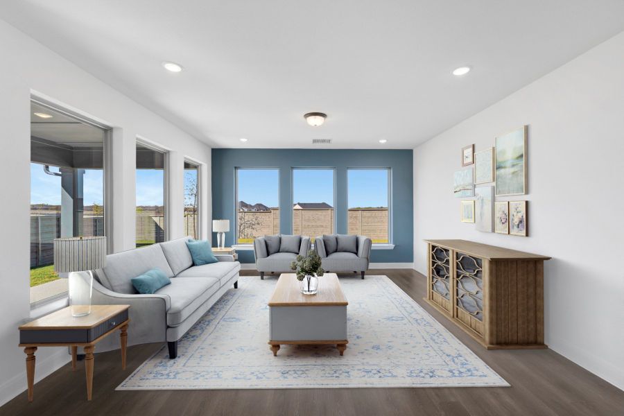 Furnished interior view inside a new home in Treeline, Justin (Image 7).