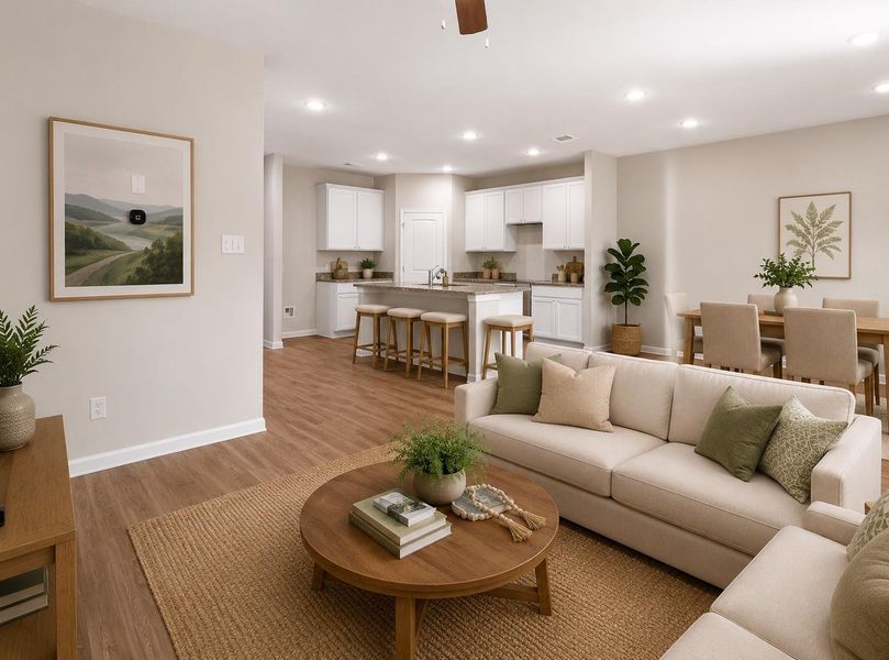 Furnished interior view inside a new home in Granger Pines, Conroe (Image 4). Furnished interior view inside a new home in Granger Pines, Conroe (Image 4).