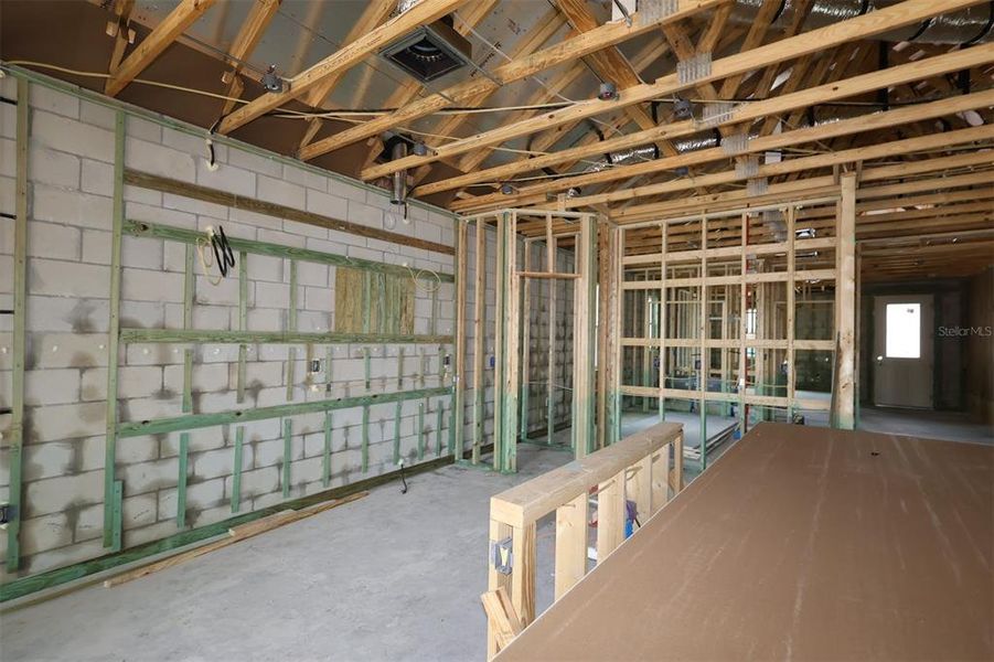 In-progress construction of a new home in Estates at Rivercrest, Sanford, FL (Image 5). In-progress construction of a new home in Estates at Rivercrest, Sanford, FL (Image 5).