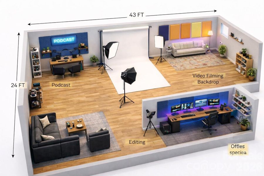 Commercial Space Idea -Studio  - Ai generated