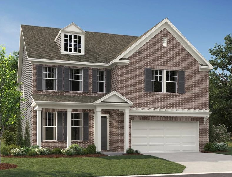 Front exterior of a home in the Creekside community, located in Dawsonville, GA (Image 12).