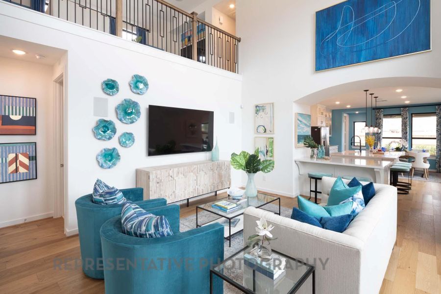 Furnished interior view inside a new home in Pomona, Manvel (Image 14).