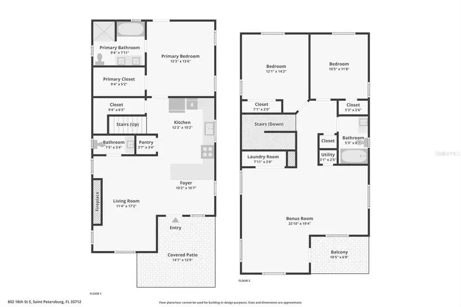 2D floor plan layout of this home in , St. Petersburg, FL (Image 4). 2D floor plan layout of this home in , St. Petersburg, FL (Image 4).