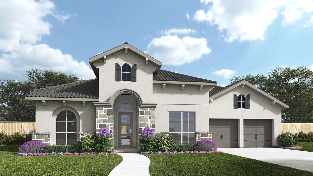 Representative exterior photo of a completed home built from the 586A by Britton Homes in Walsh, Aledo, TX (Image 14). Representative exterior photo of a completed home built from the 586A by Britton Homes in Walsh, Aledo, TX (Image 14).