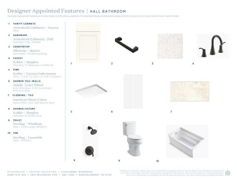 Sample of building materials used in homes in Meadowlark, Murfreesboro (Image 13). Sample of building materials used in homes in Meadowlark, Murfreesboro (Image 13).