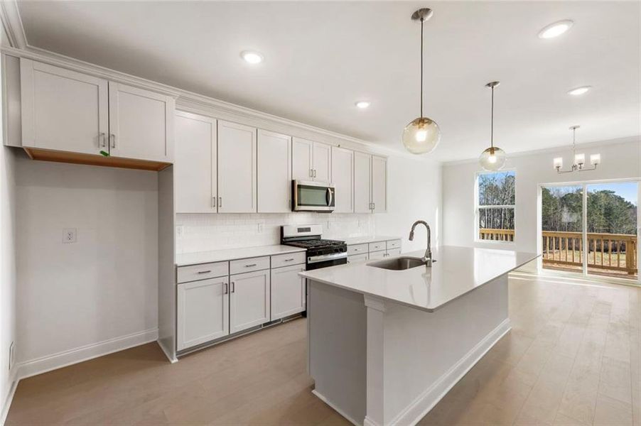 Furnished interior view inside a new home in , Sugar Hill (Image 10). Furnished interior view inside a new home in , Sugar Hill (Image 10).