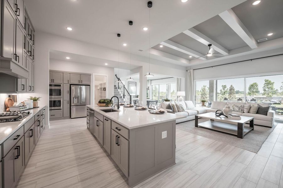 Furnished interior view inside a new home in Bridgeland, Cypress (Image 11).