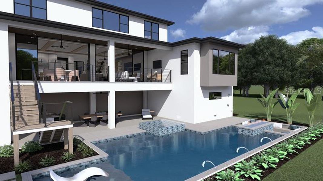 Exterior details and patio area of a home in , Tampa (Image 4).