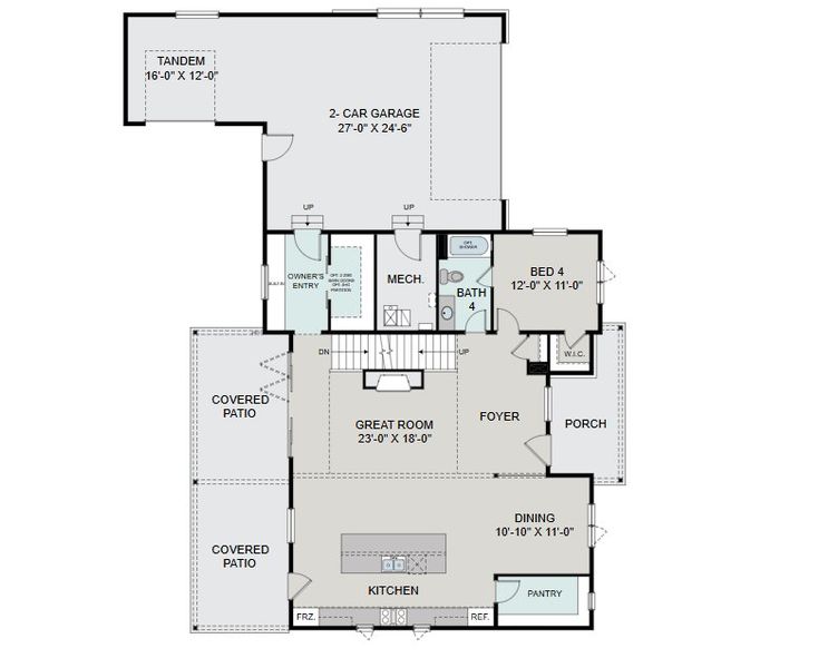 2D floor plan layout for the Fir by Work Shop Colorado in Signature at Crystal Valley, Castle Rock, CO (Image 3).