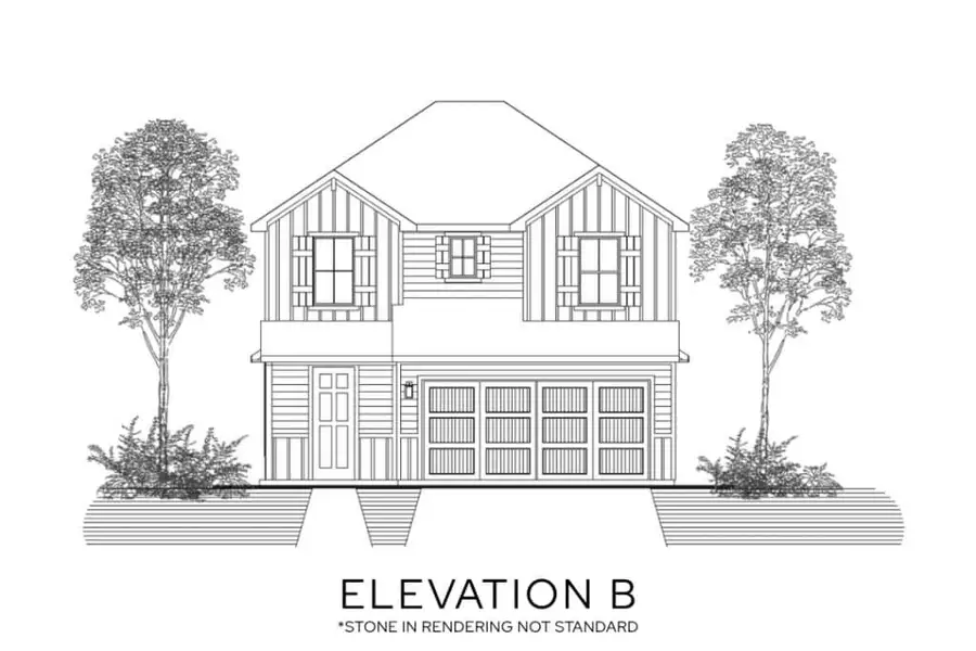 Representative rendering of the exterior for the The Whitmore by Lillian Custom Homes (Image 4).