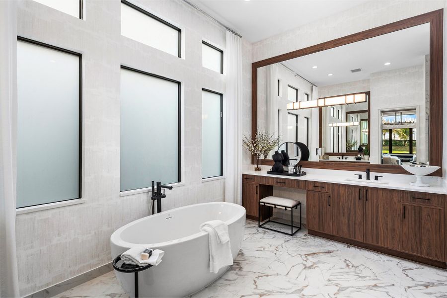 Representative furnished interior of a home built from the Harper by GL Homes in Valencia Del Mar (55+), Boynton Beach (Image 10).