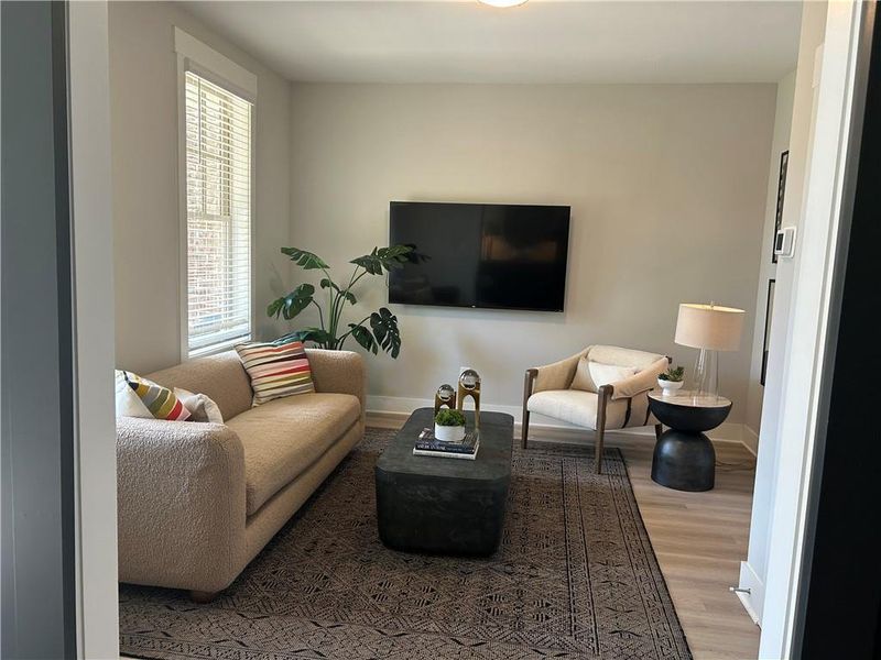 Furnished interior view inside a new home in Devin's Shire, Kennesaw (Image 34). Furnished interior view inside a new home in Devin's Shire, Kennesaw (Image 34).