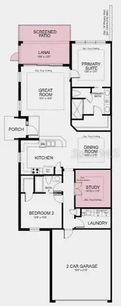 2D floor plan layout of this home in Skye Ranch Community Group Page, Sarasota, FL (Image 3).