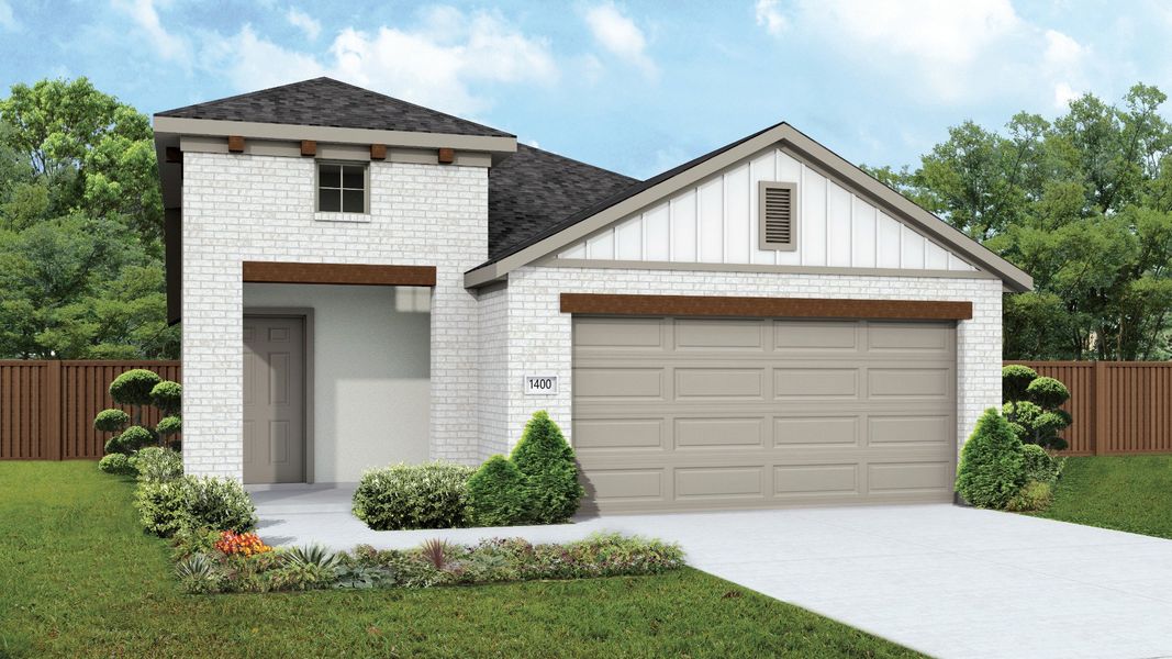 Modern single family home design with unique architectural style.