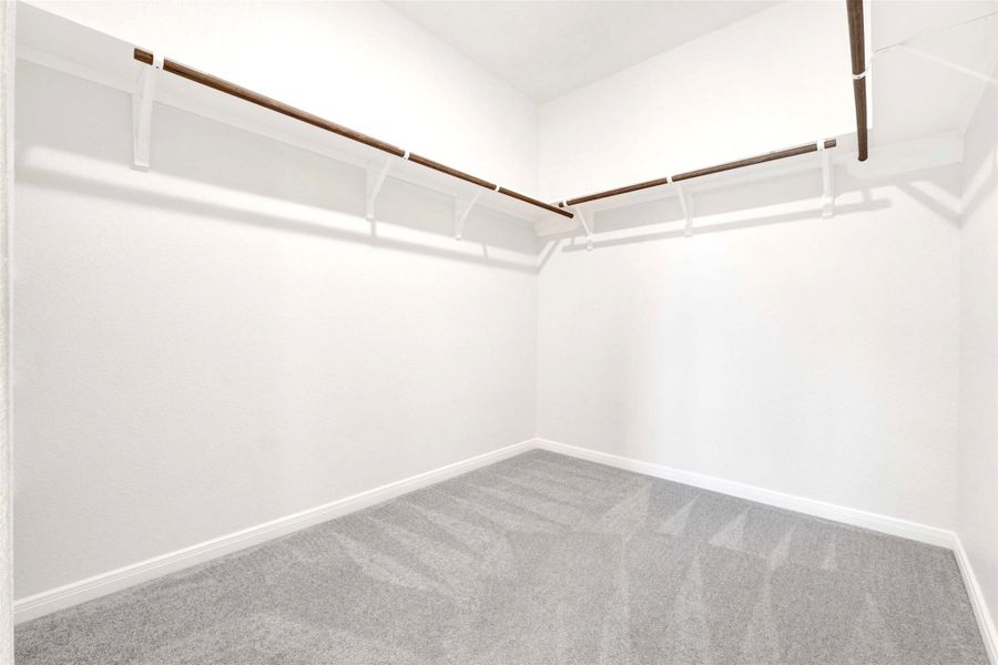 Spacious walk in closet