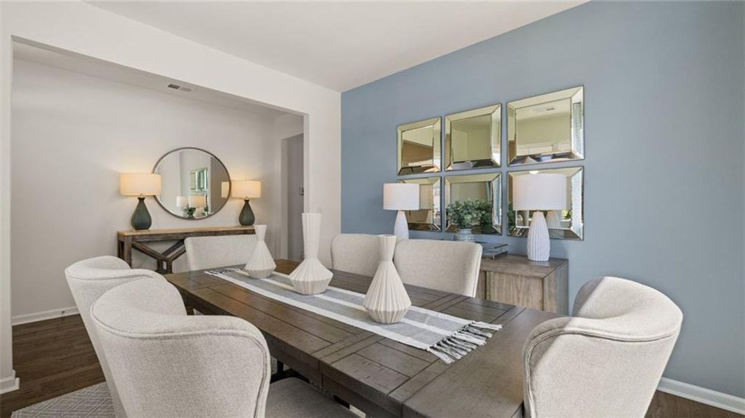 Furnished interior view inside a new home in Jackson Landing, Jefferson (Image 6).