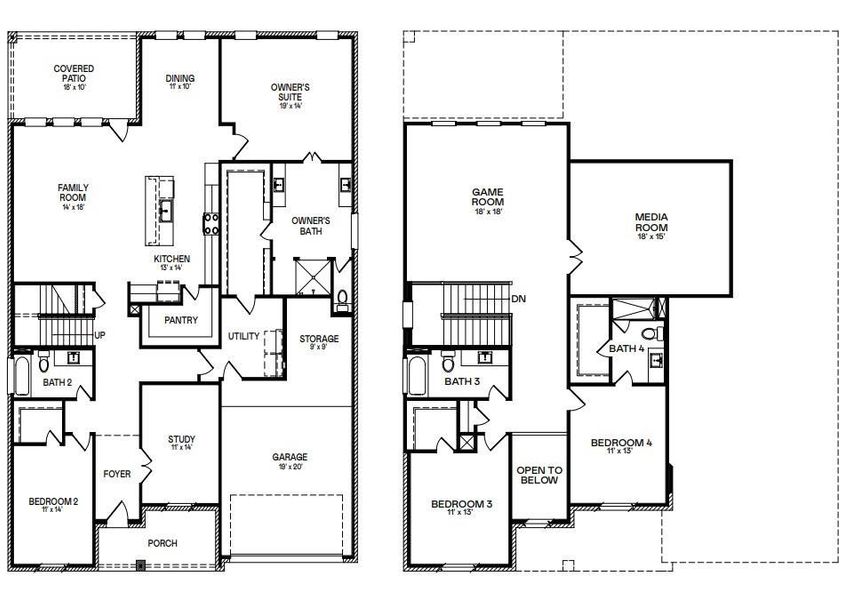 2D floor plan layout of this home in Scotts Bend, Baytown, TX (Image 2). 2D floor plan layout of this home in Scotts Bend, Baytown, TX (Image 2).