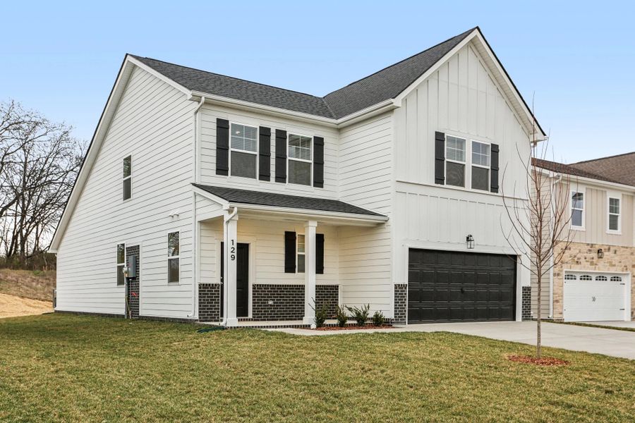 Front exterior of a new home in Ascent at Arbor Ridge, La Vergne, TN, highlighting curb appeal (Image 20).