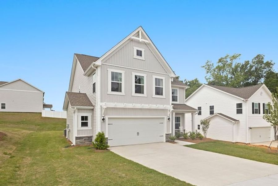 Representative exterior photo of a completed home built from the Whitney by True Homes in Westbrook Falls, Colfax, NC (Image 2).