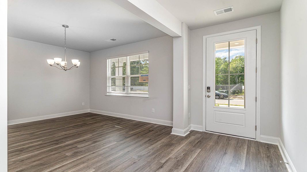 Representative unfurnished interior of a home built from the HARBOR OAK by D.R. Horton in Haven View, Murrells Inlet (Image 13).