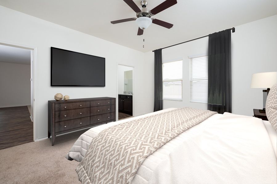 Representative furnished interior of a home built from the Larissa by Starlight Homes in Noble Ridge, Howe (Image 4).