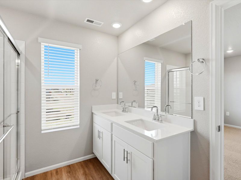 Furnished interior view inside a new home in Lorson Ranch : The Springs Collection, Colorado Springs (Image 8). Furnished interior view inside a new home in Lorson Ranch : The Springs Collection, Colorado Springs (Image 8).
