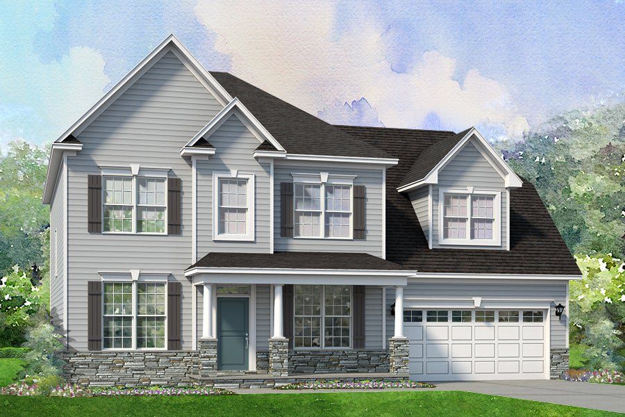 Representative exterior photo of a completed home built from the Hillcrest by Niblock Homes in Red Hill, Concord, NC (Image 8).