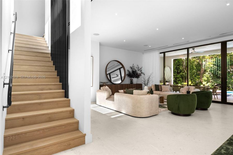 Furnished interior view inside a new home in , Miami (Image 45).