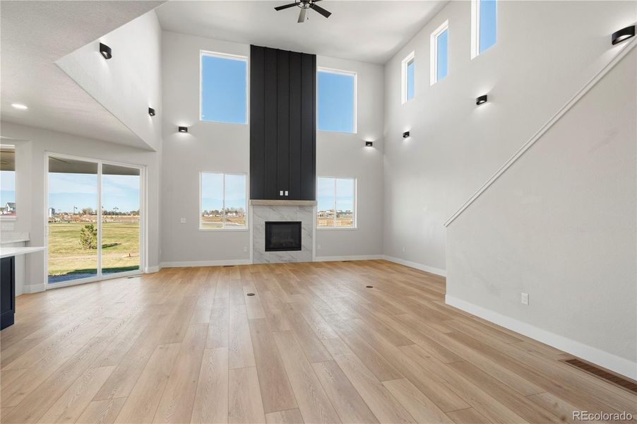 from entry way into living