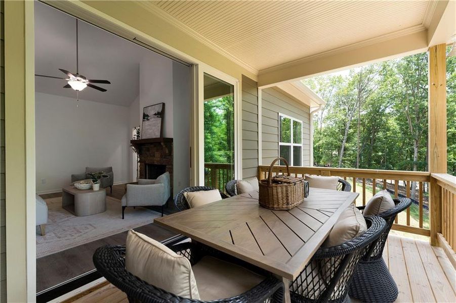 Exterior details and patio area of a home in , Waleska (Image 3).