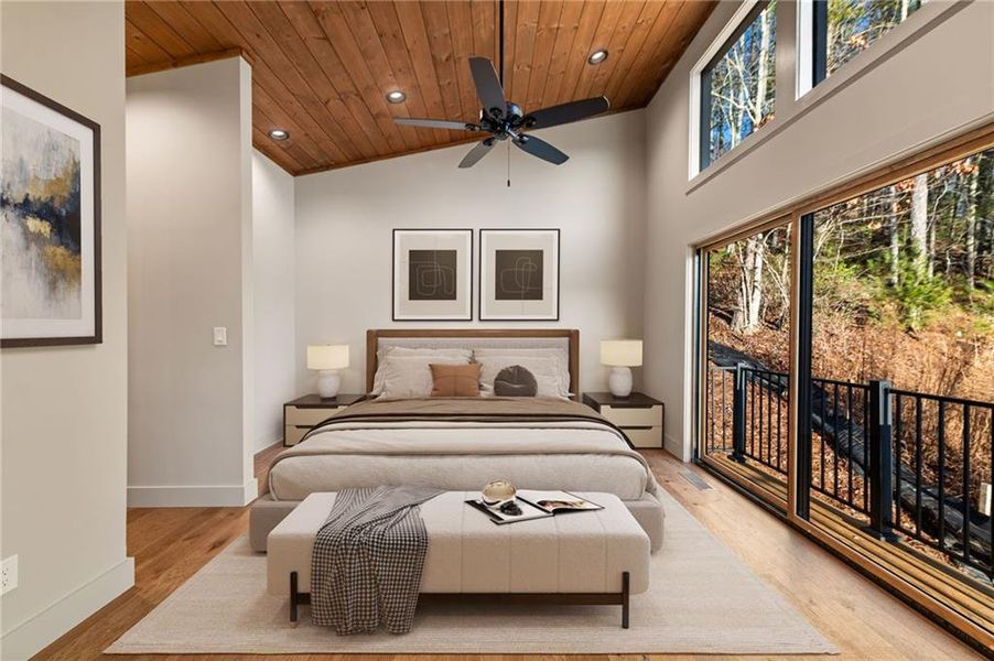 Furnished interior view inside a new home in , Blue Ridge (Image 10).