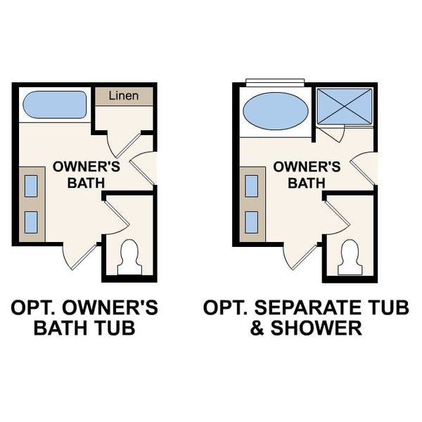 2D floor plan layout for the Champlain by Century Communities in Lux at Evelyn, Austin, TX (Image 4).