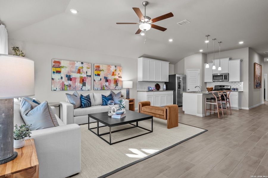 Furnished interior view inside a new home in Hunters Ranch, San Antonio (Image 29).