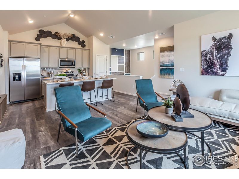 EXAMPLE PHOTO: LIVING ROOM AND KITCHEN