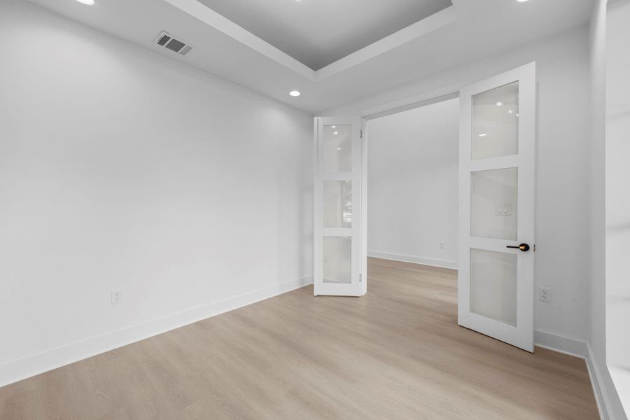 This office also has beautiful double french doors. This office also has beautiful double french doors.