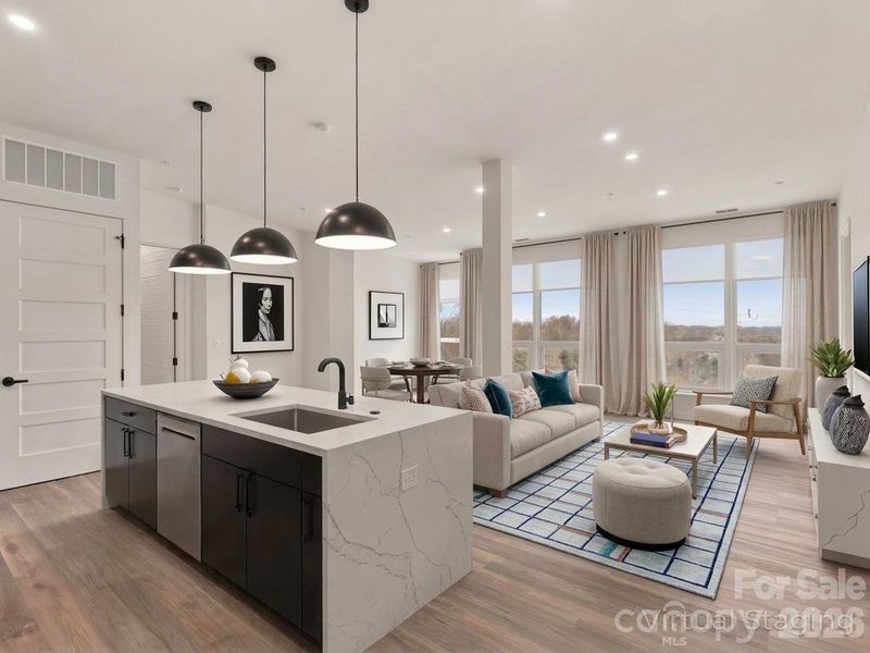 Furnished interior view inside a new home in , Asheville (Image 17).