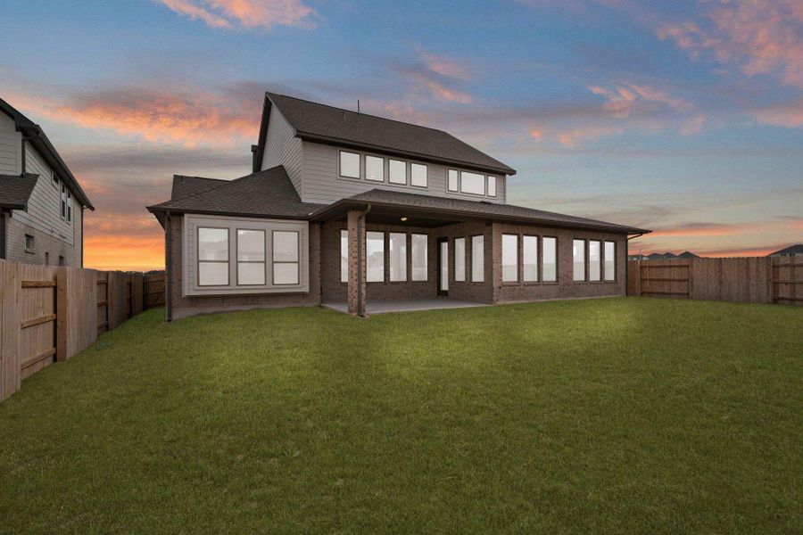 Rear of Home and Private Backyard