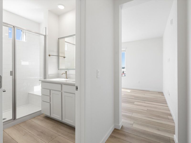 Furnished interior view inside a new home in Gateway Commons, Denver (Image 10). Furnished interior view inside a new home in Gateway Commons, Denver (Image 10).
