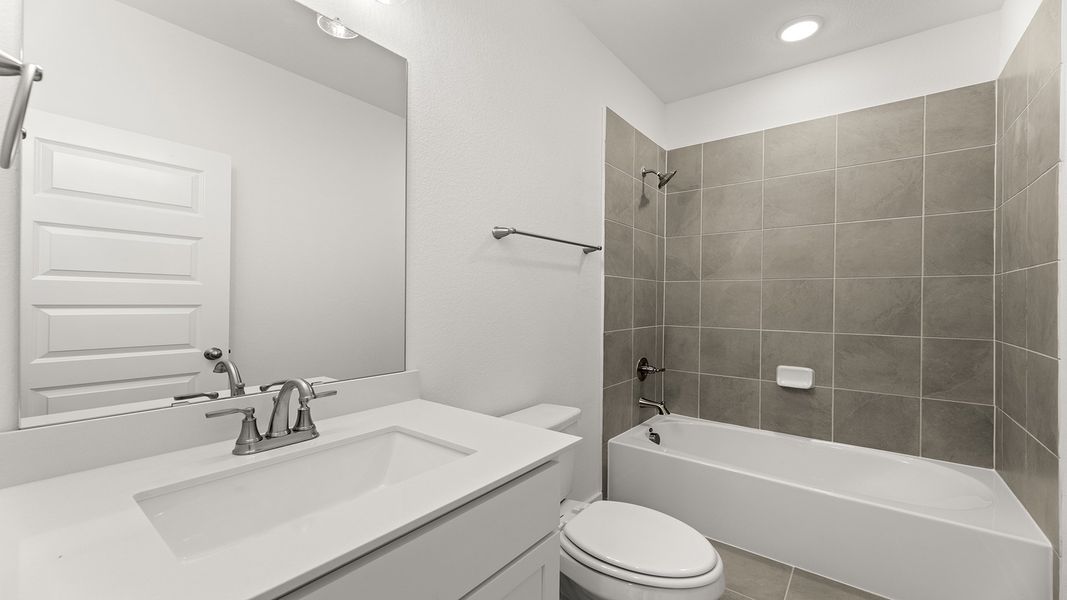 Furnished interior view inside a new home in Keeneland 50s, Aubrey (Image 13).