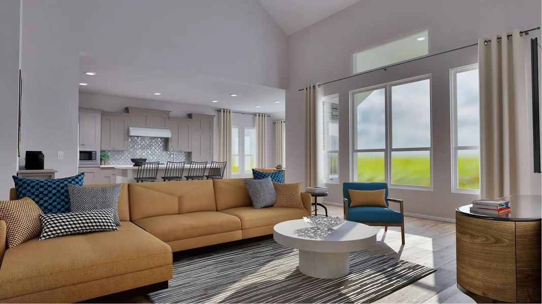 Furnished interior view inside a new home in Samara: Wentworth, League City (Image 4).
