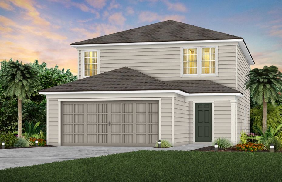 Traditional Elevation | TD1 | Colonnade Gray