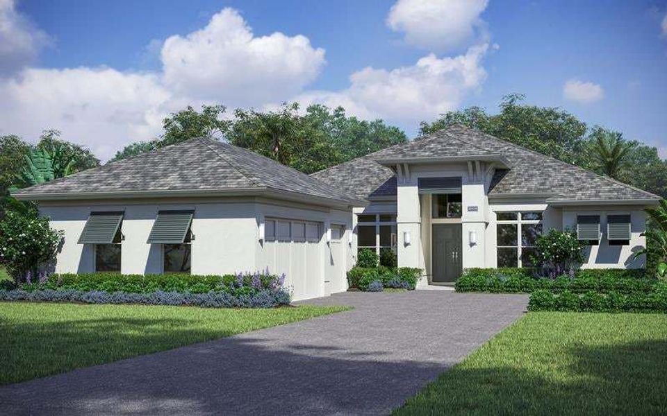 2D floor plan layout for the Triton Grande 25 by GHO Homes in The Strand, Indian River Shores, FL (Image 5).