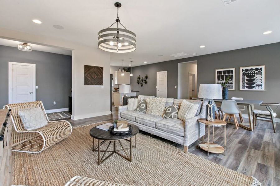 Furnished interior view inside a new home in Village At Manor Commons, Manor (Image 3).