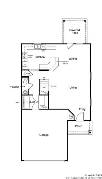 2D floor plan layout of this home in The Granary - Heritage Collection, San Antonio, TX (Image 5). 2D floor plan layout of this home in The Granary - Heritage Collection, San Antonio, TX (Image 5).