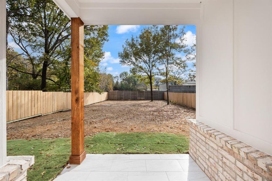 Exterior details and patio area of a home in , Dallas (Image 32).