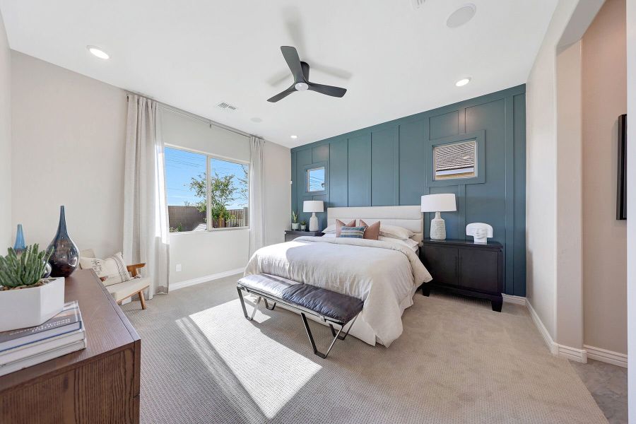 Representative furnished interior of a home built from the Harbor by Mattamy Homes in Miravida, Surprise (Image 26).