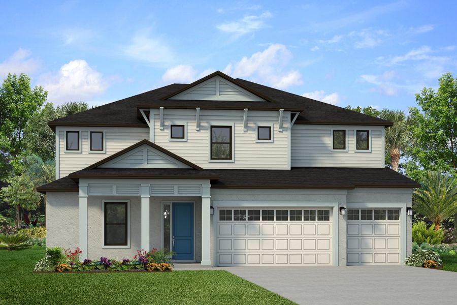 Representative exterior photo of a completed home built from the Redwood II by Park Square Residential in The Sanctuary at Seaire, Parrish, FL (Image 7).