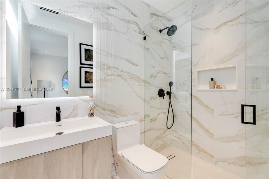 Furnished interior view inside a new home in , Miami (Image 11).