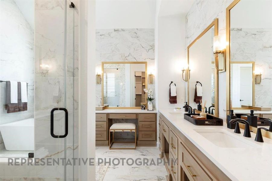 Furnished interior view inside a new home in Harvest, Northlake (Image 24).