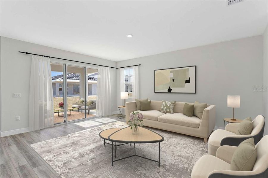 Furnished interior view inside a new home in Pasadena Woods, Wesley Chapel (Image 11).